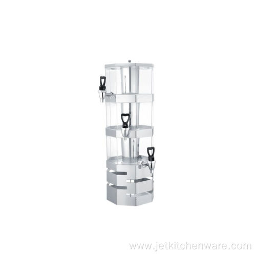 Stainless Steel Stacked Octagonal Juice Dispenser